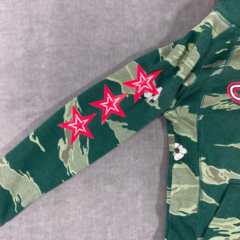 Air Jordan Kids Small Camo Green Red Stars Tiger Stripe Hoodie‎
